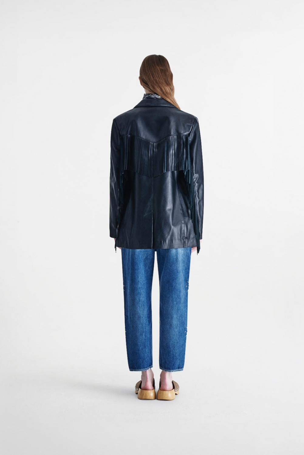 BLACK NAPPA LEATHER 000AIS Blazer by Washington Dee Cee
