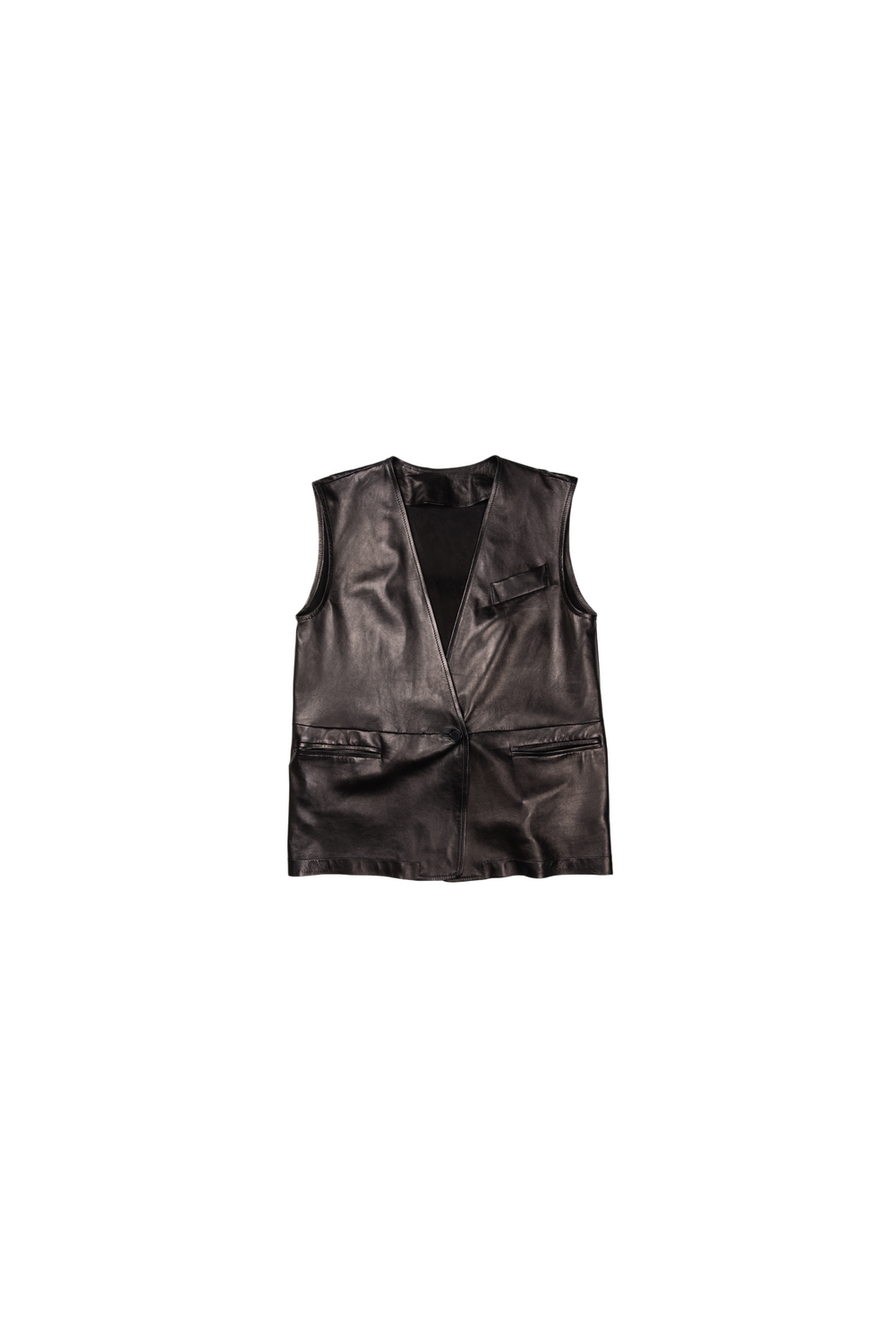 Leather Gilet by Clan Upstairs Private Label