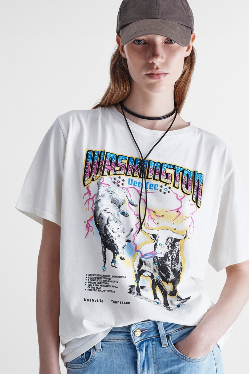 WHITE RODEO 000AIS T-shirt by Washington Dee Cee