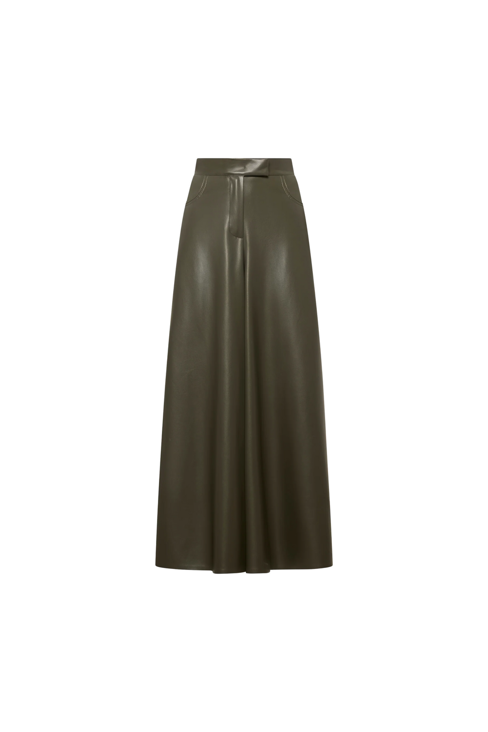 WIDE LEG VEGAN KHAKI Pant-Skirt by Simona Corsellini