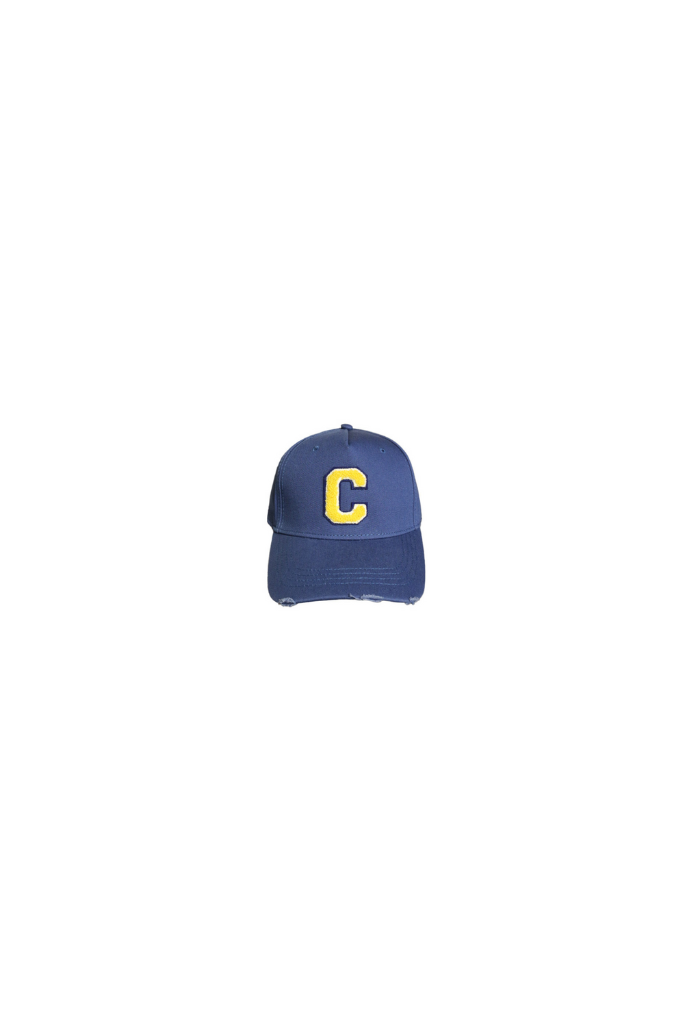 C LOGO BLUEYELLOW Baseball Cap by Clan Upstairs Private Label
