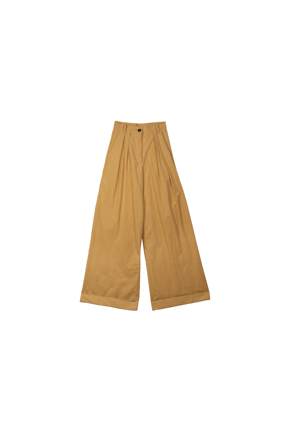 PALAZZO CORDUROY GIALLO Trousers by Clan Upstairs Private Label