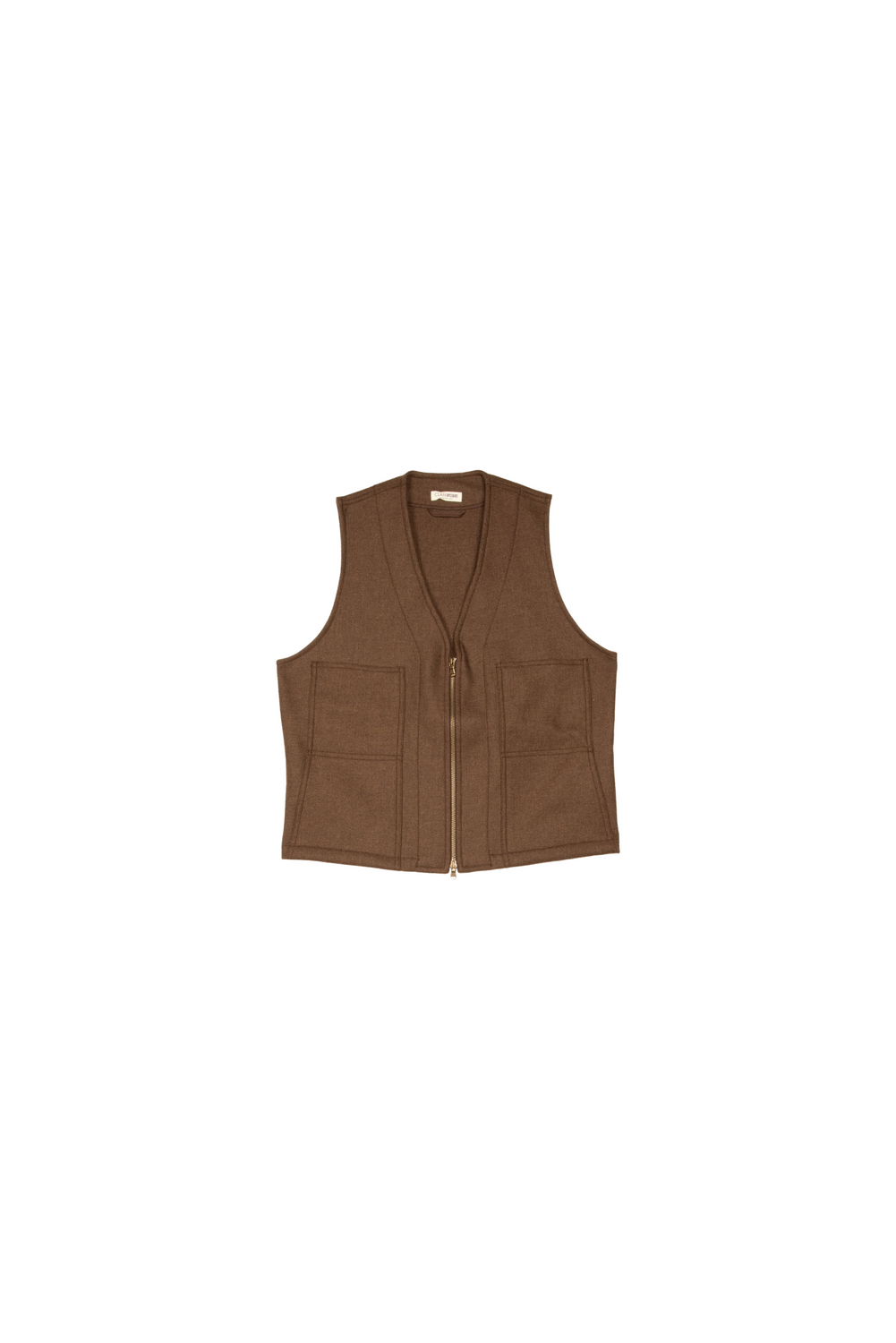 ZIP MARRONE Gilet by Clan Upstairs Private Label