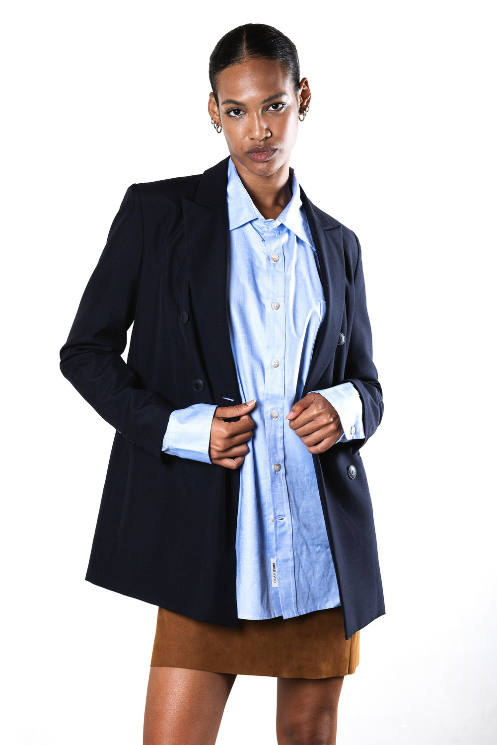 AMELIA NAVY Blazer by Clan Upstairs Private Label