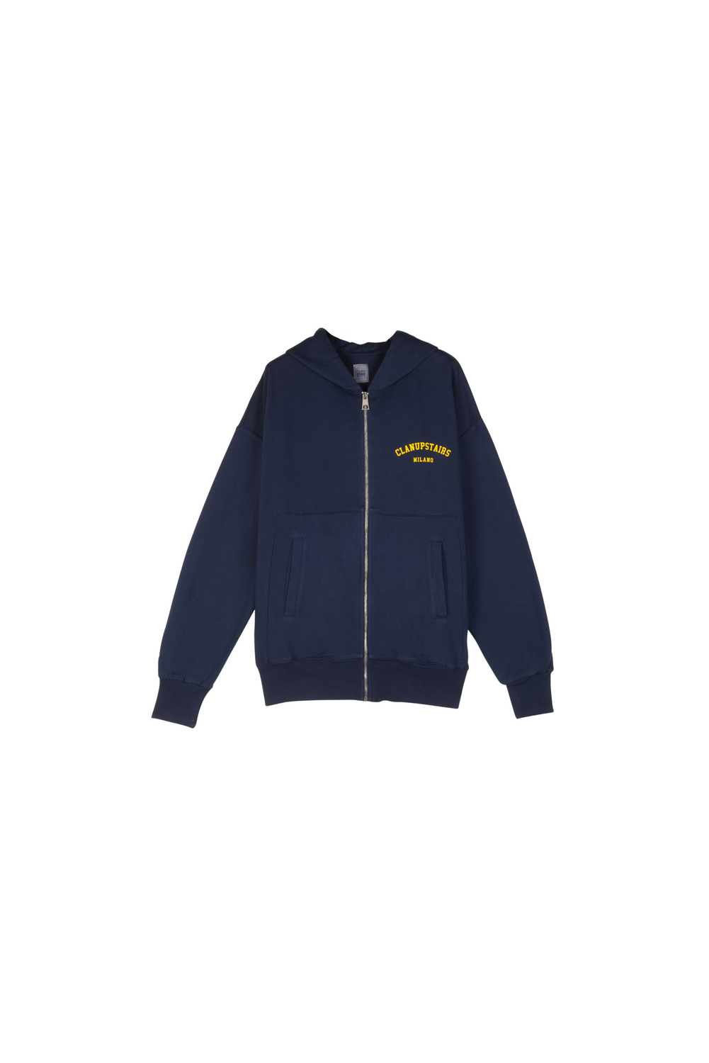 CAPPUCCIO ZIP STAMPA BLU Sweatshirt by Clan Upstairs Private Label