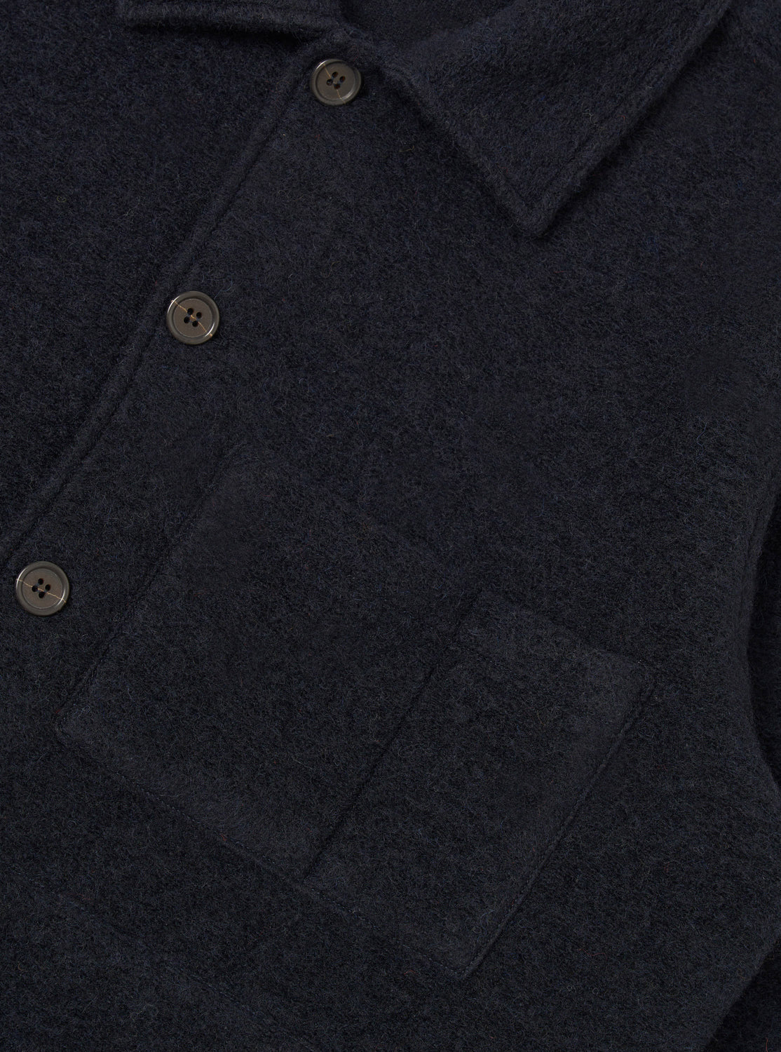 Navy Wool Fleece Uniform Jacket by Universal Works