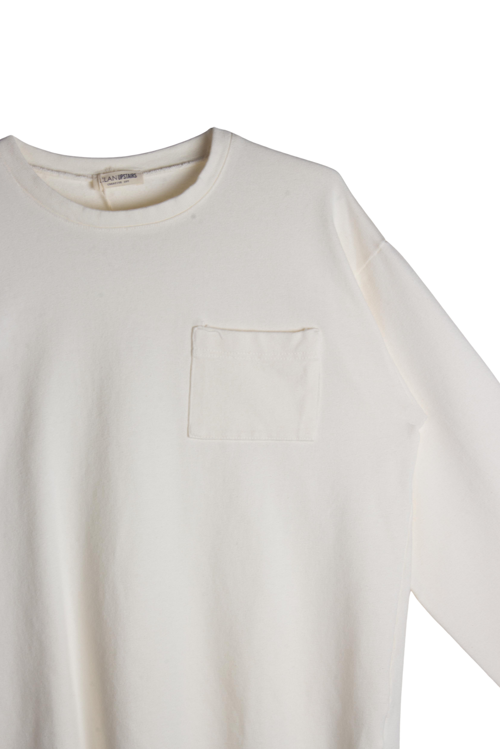 MANICA LUNGA TASCHINO PANNA Sweatshirt by Clan Upstairs Private Label