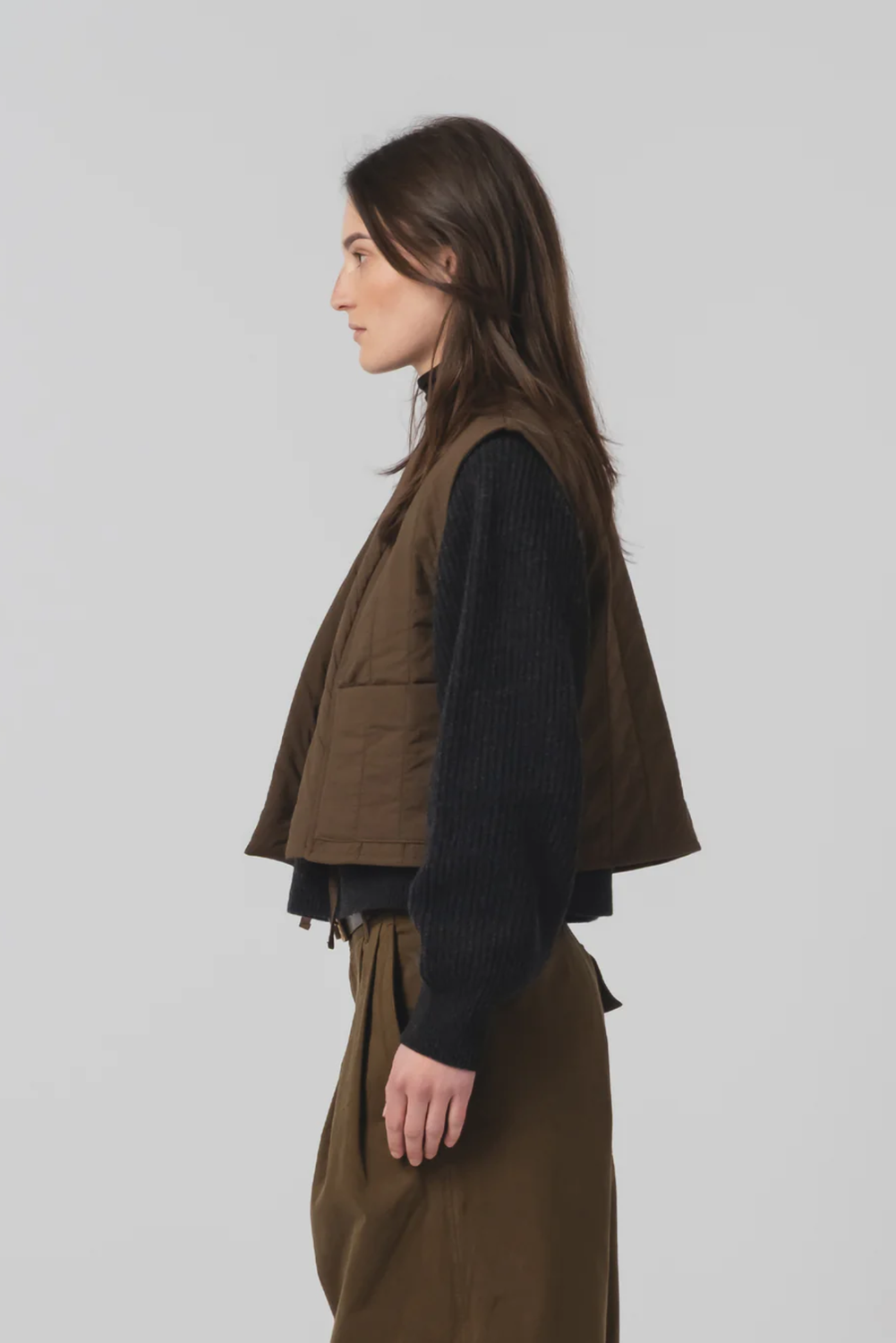 CORK QUILTED JAVA BROWN Vest by Eat Dust