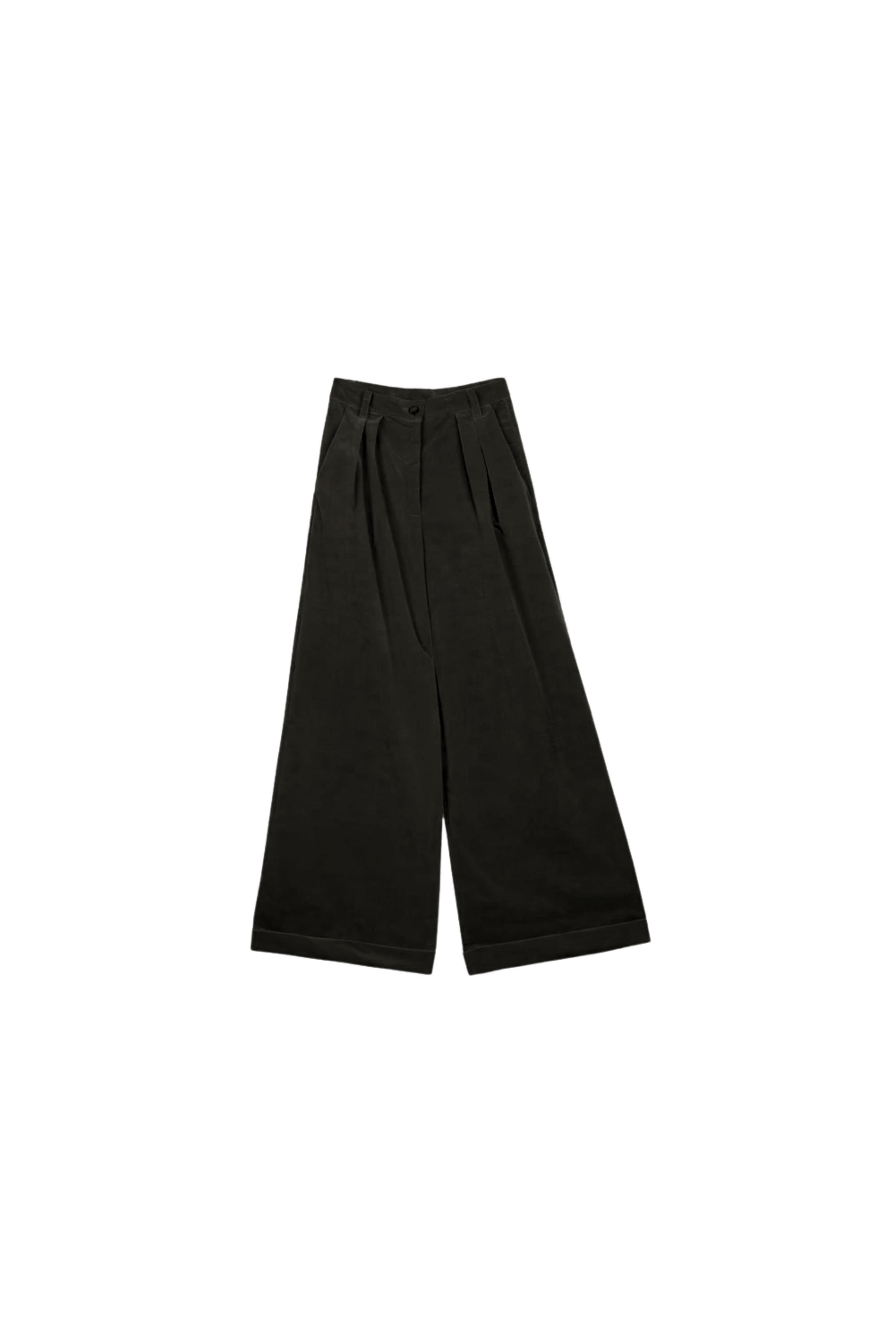 PALAZZO CORDUROY NERO Trousers by Clan Upstairs Private Label