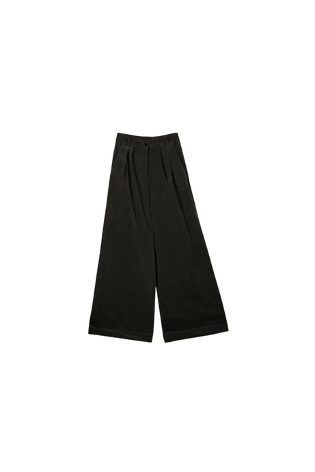 PALAZZO CORDUROY NERO Trousers by Clan Upstairs Private Label