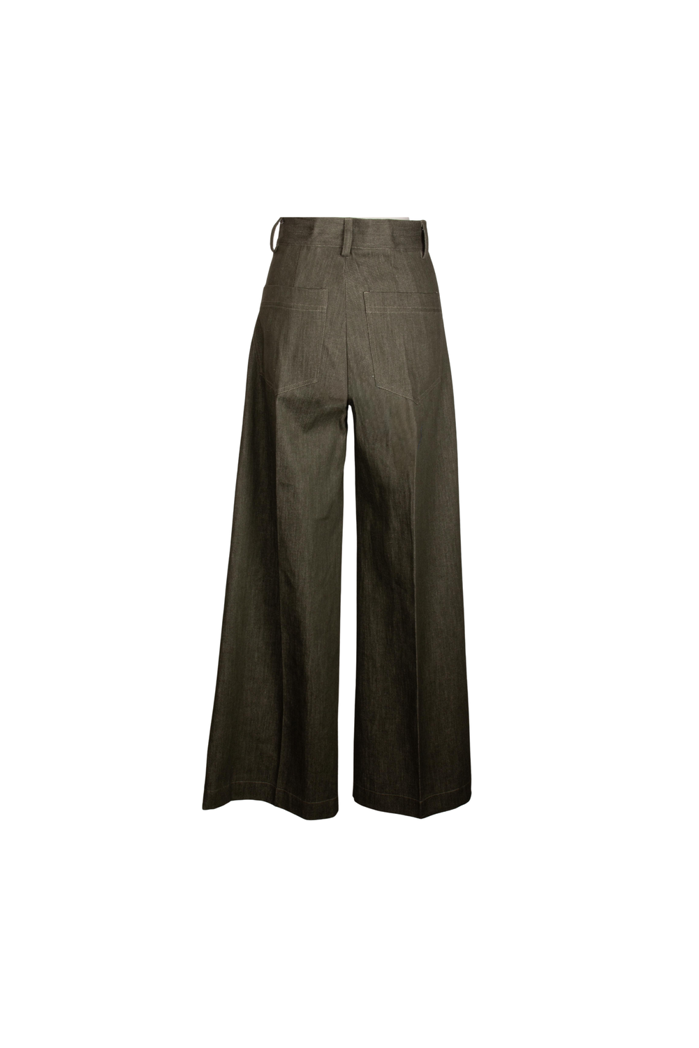 KLELIA DENIM VERDE Trousers by Clan Upstairs Private Label