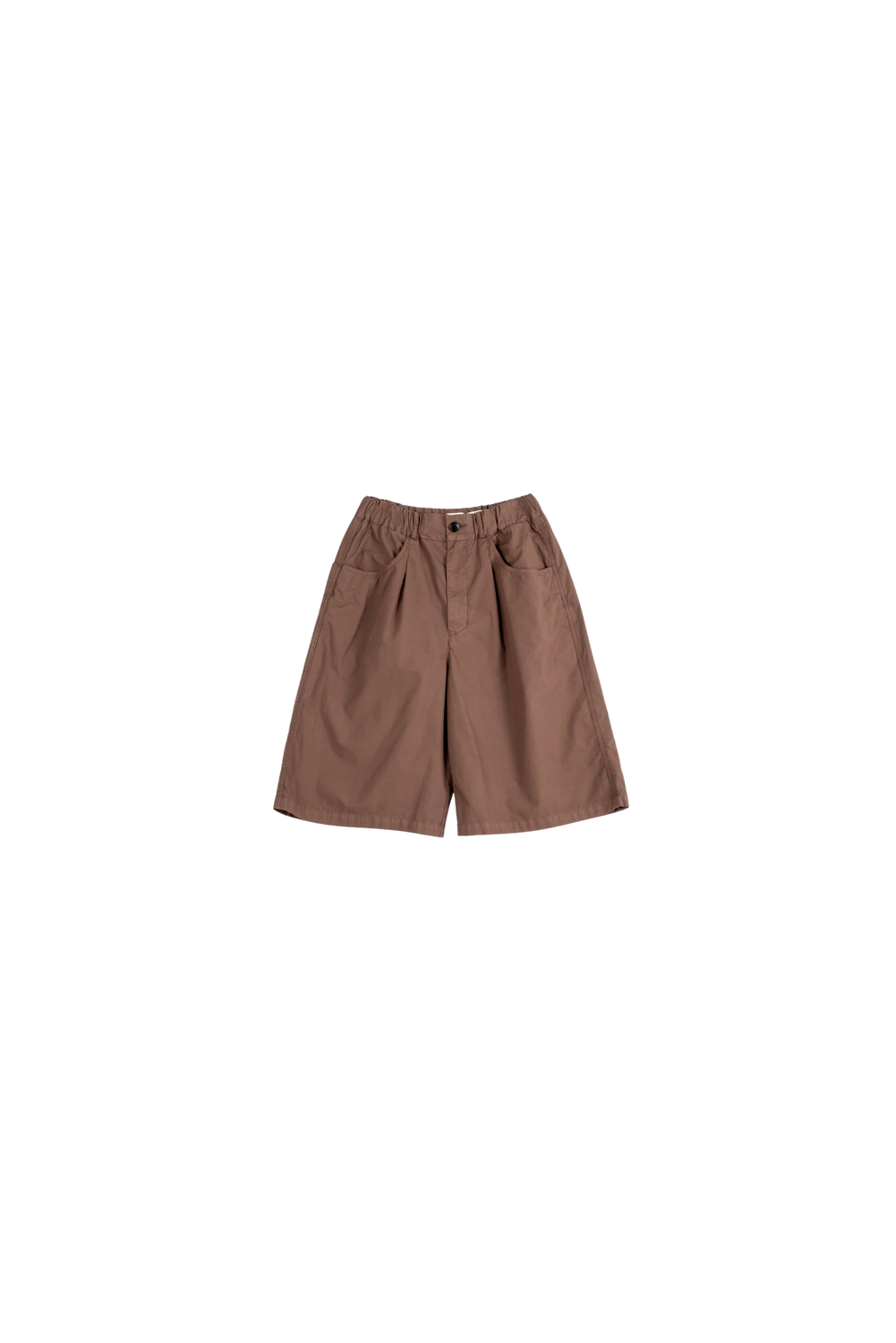 LOOSE FIT BERMUDA WITH DRAWSTRING AZTEK BROWN by EAT DUST