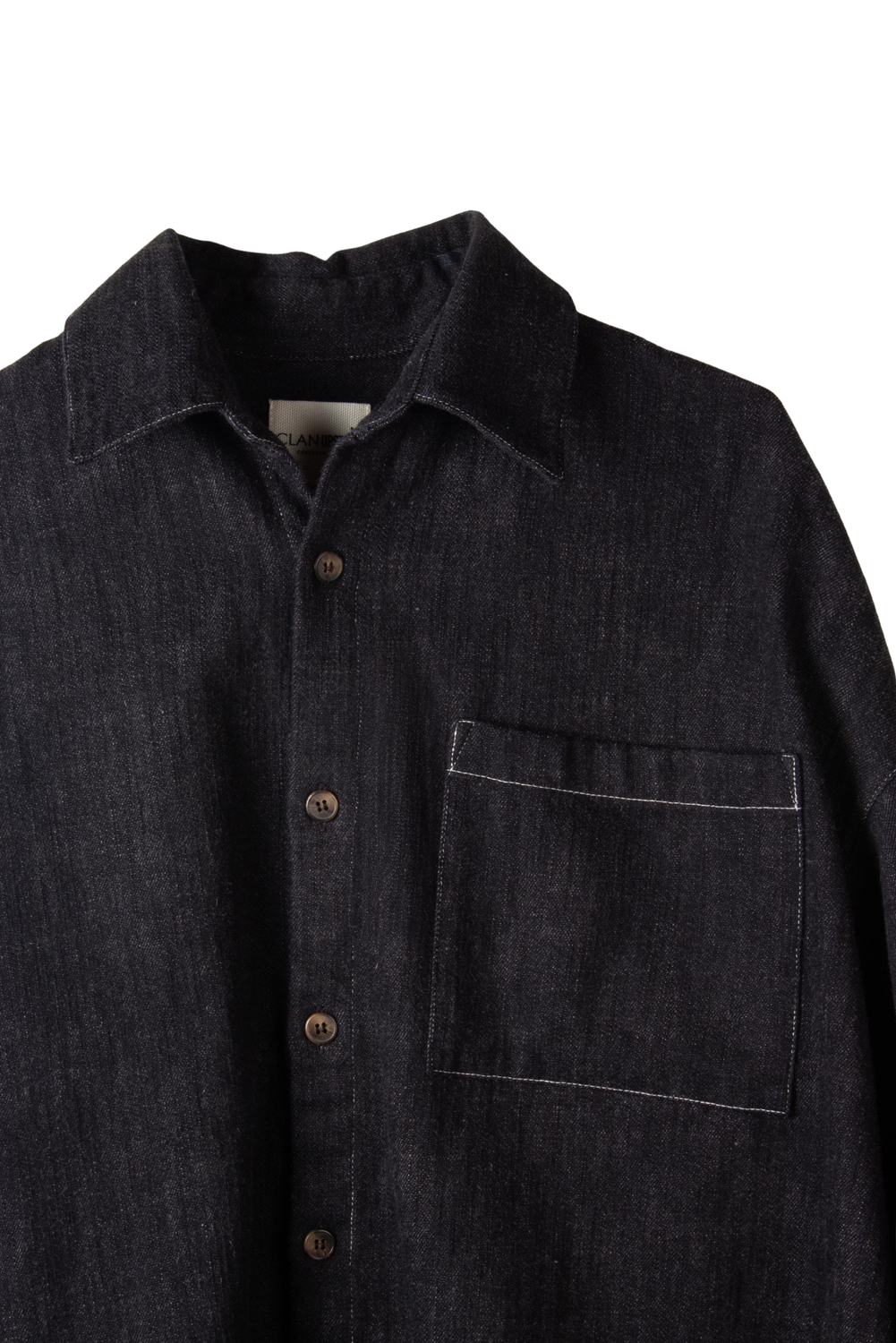 GRACE DENIM BLACK Shirt by Clan Upstairs Private Label