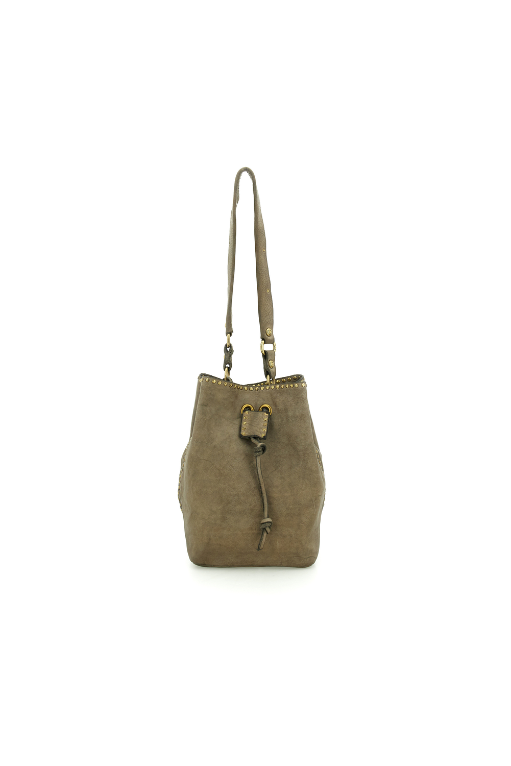 VERA GREY STUDDED bucket bag by Campomaggi