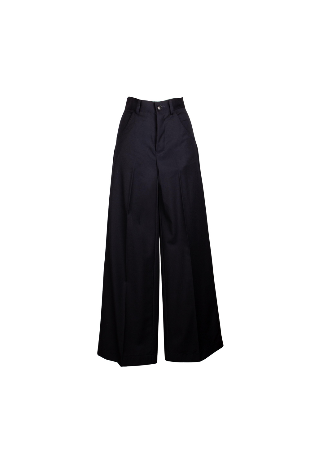 KLELIA WOOL BLU Trousers by Clan Upstairs Private Label