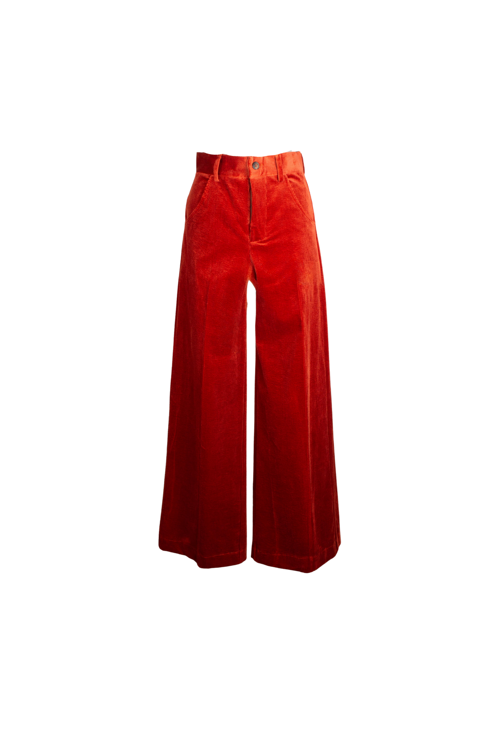 KLELIA CORDUROY ORANGE Trousers by Clan Upstairs Private Label