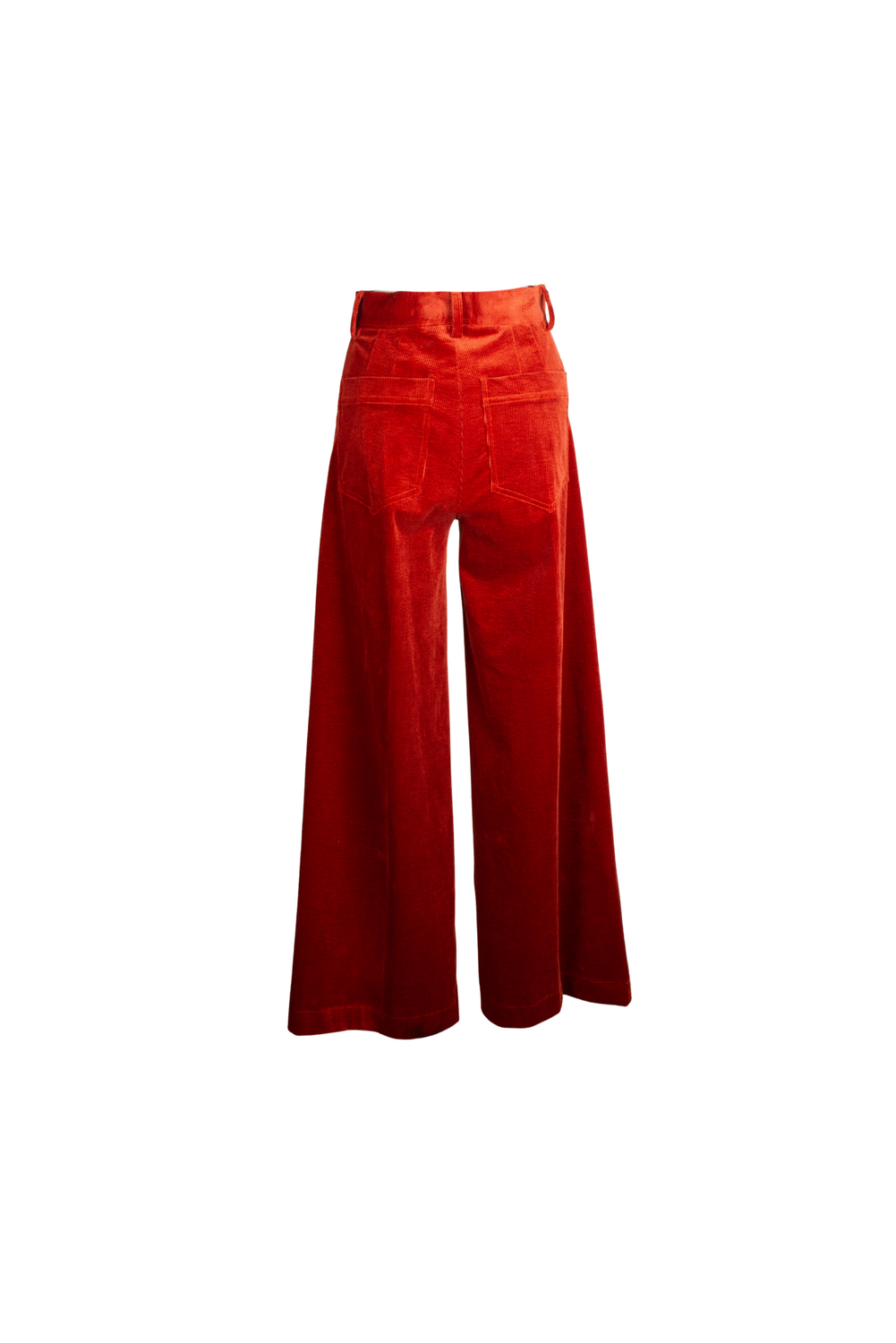 KLELIA CORDUROY ORANGE Trousers by Clan Upstairs Private Label