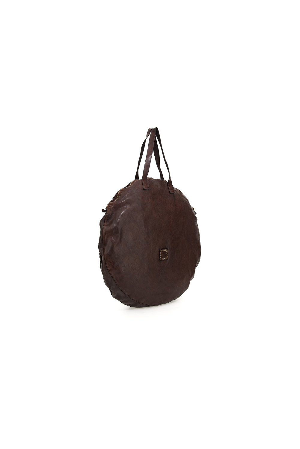 TONDA MAXI BROWN WOVEN shoulder bag by Campomaggi