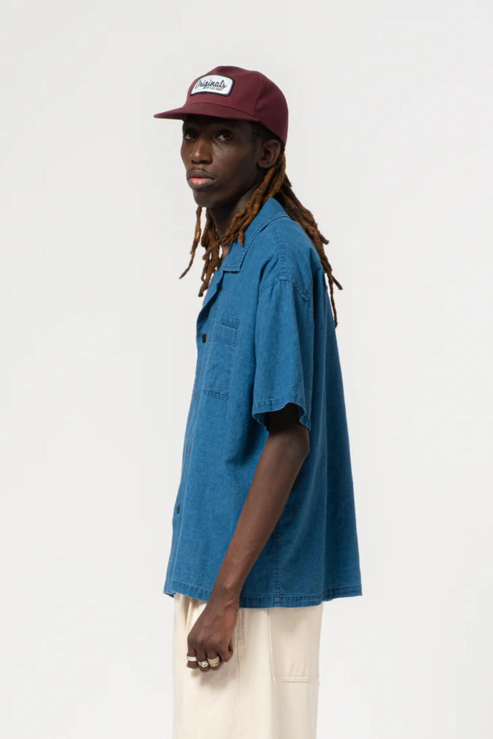 ALOHA LINEN BLUE Shirt by Eat Dust