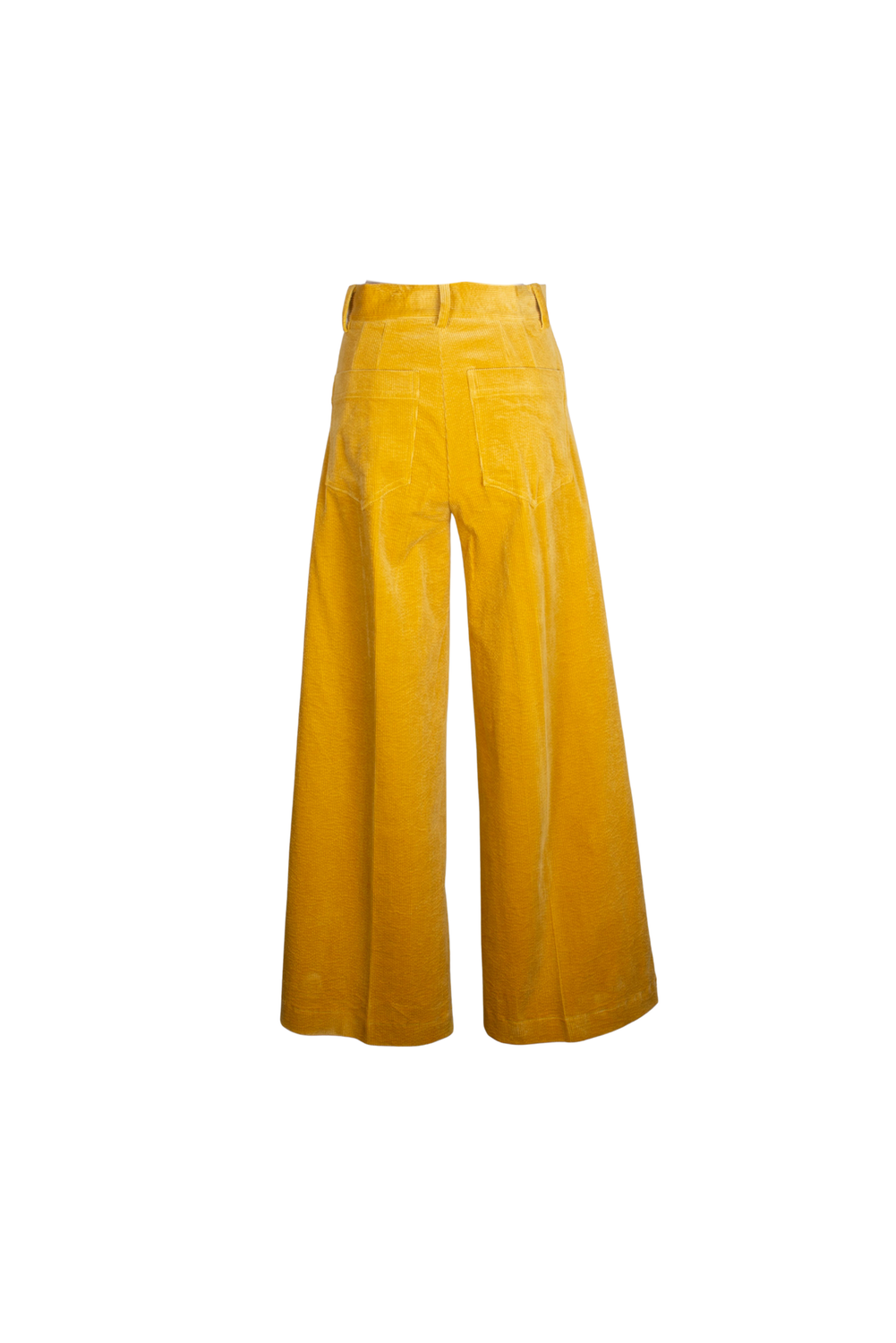KLELIA CORDUROY GIALLO Trousers by Clan Upstairs Private Label