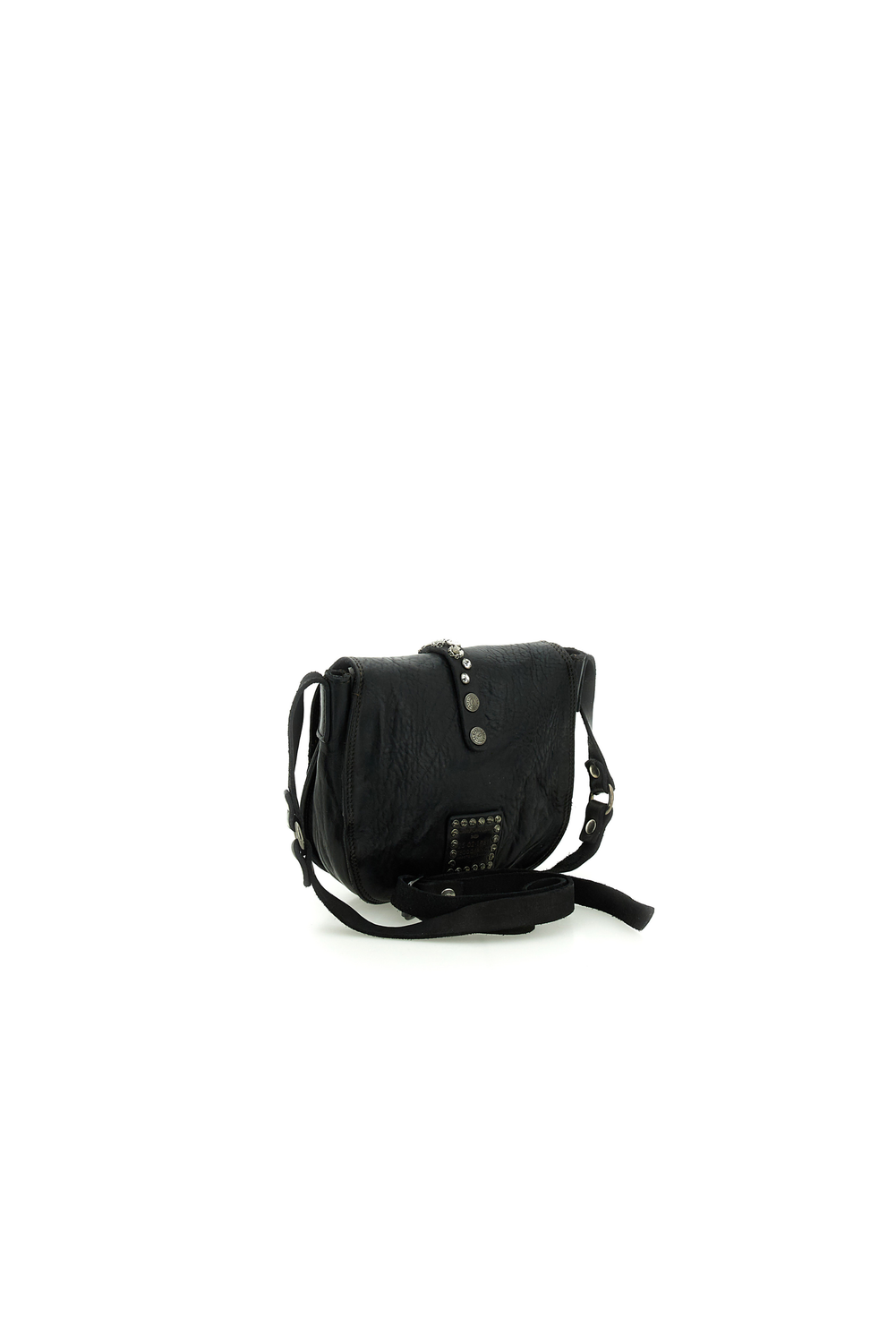 LINDA BLACK SADDLE cross body bag by Campomaggi