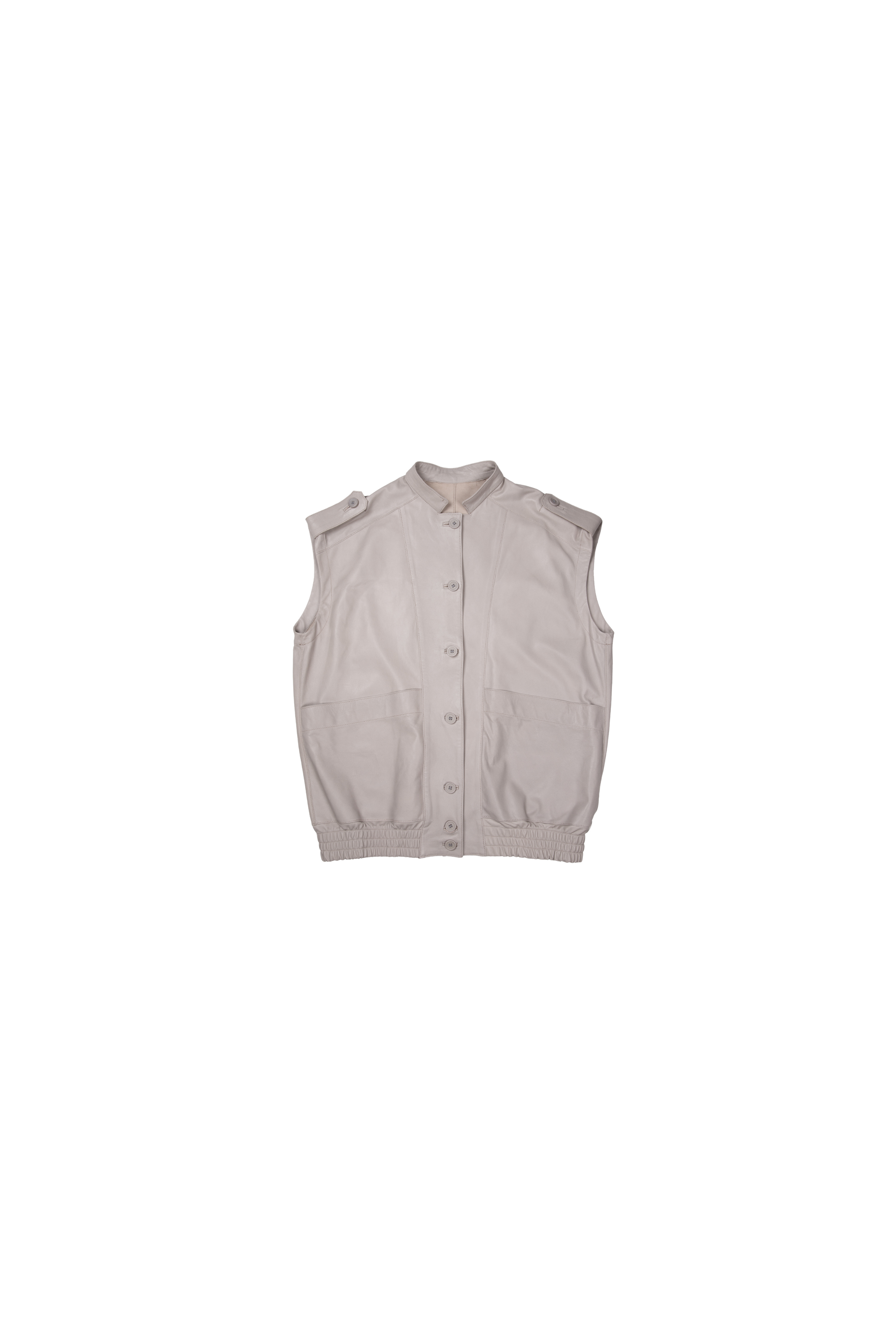 Leather Gilet by Clan Upstairs Private Label