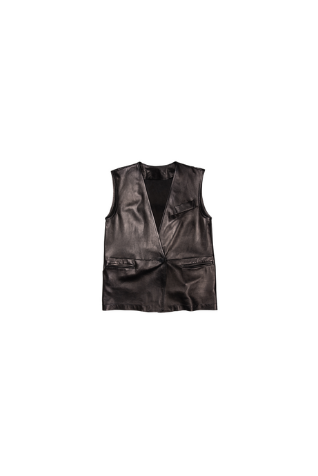 Leather Gilet by Clan Upstairs Private Label