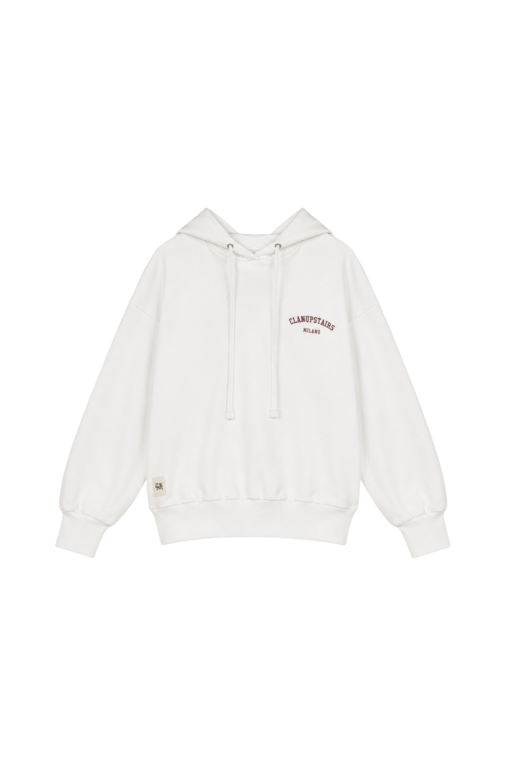 SWEATSHIRT W/RED LOGO NATUR by Clan Upstairs Private Label