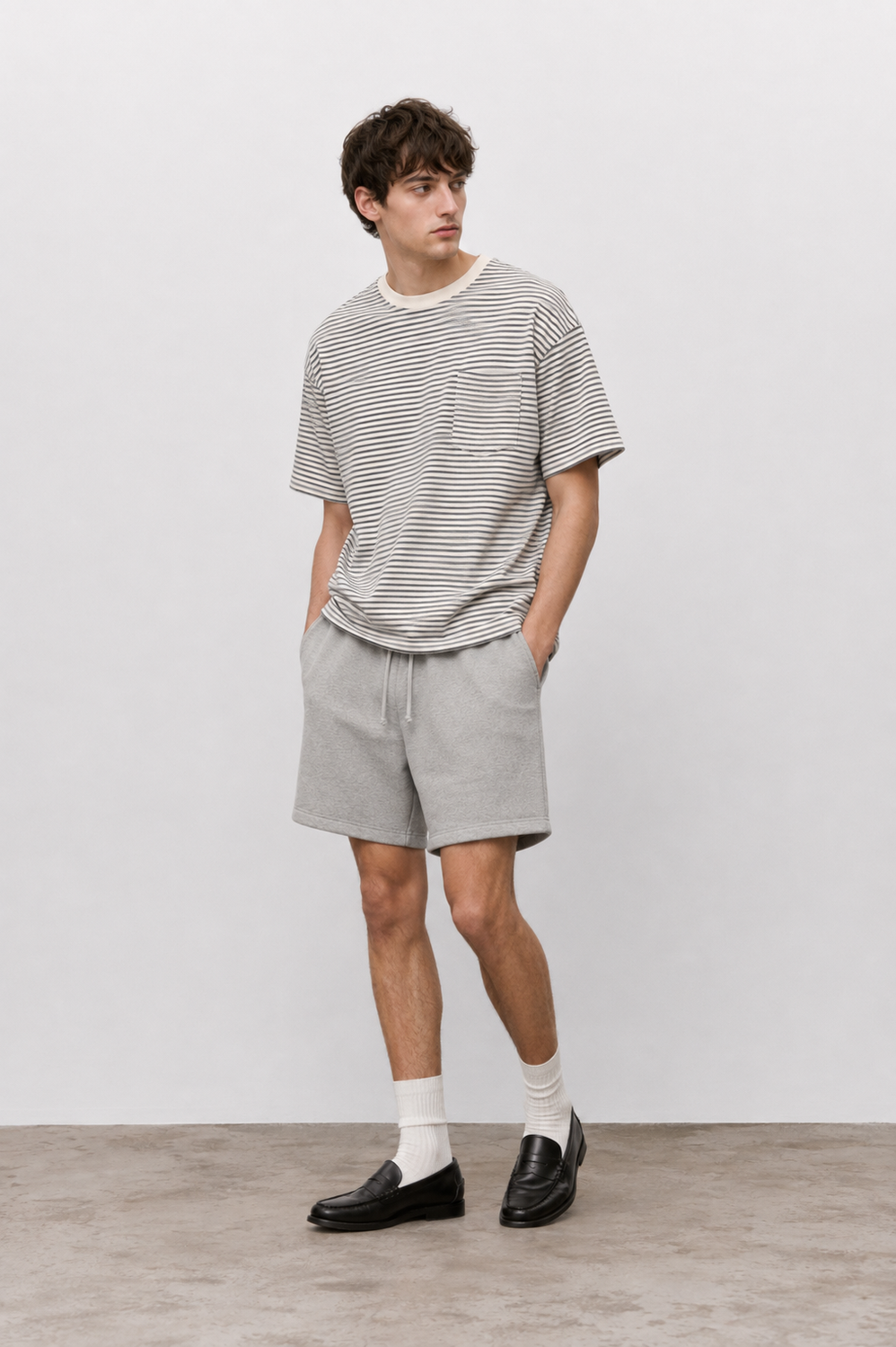 ELIAS SHORTS GRIGIO by Clan Upstairs Private Label