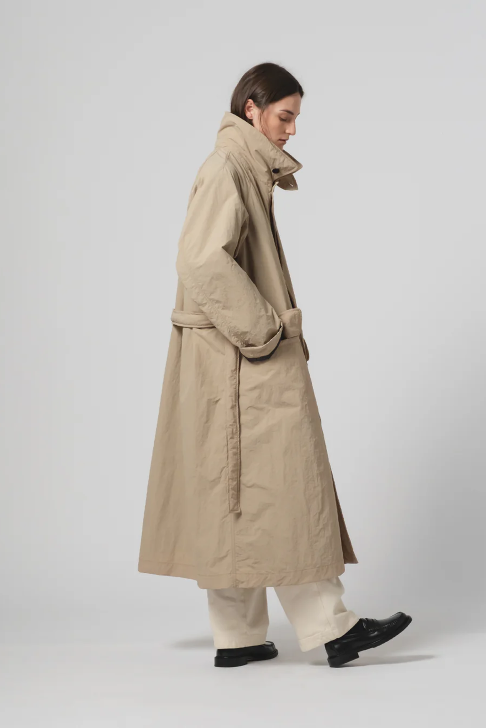 PADDED NYLON MILITARY OYSTER Trench Coat by Eat Dust