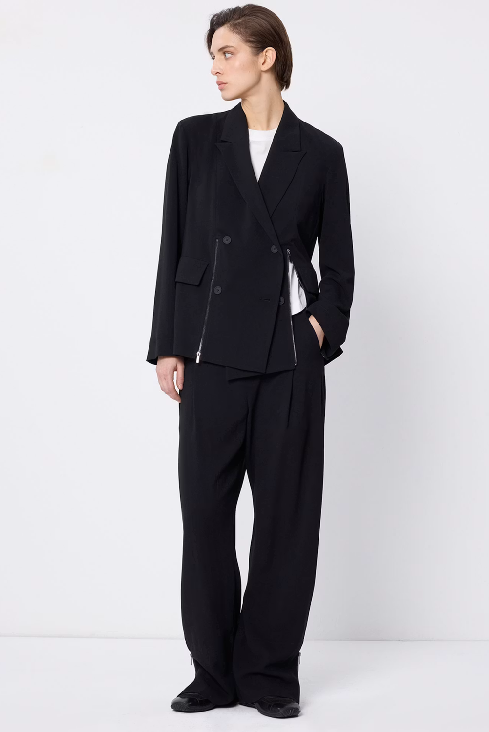 MONITOR TAILORED TROUSERS BLACK by HIGH LAB