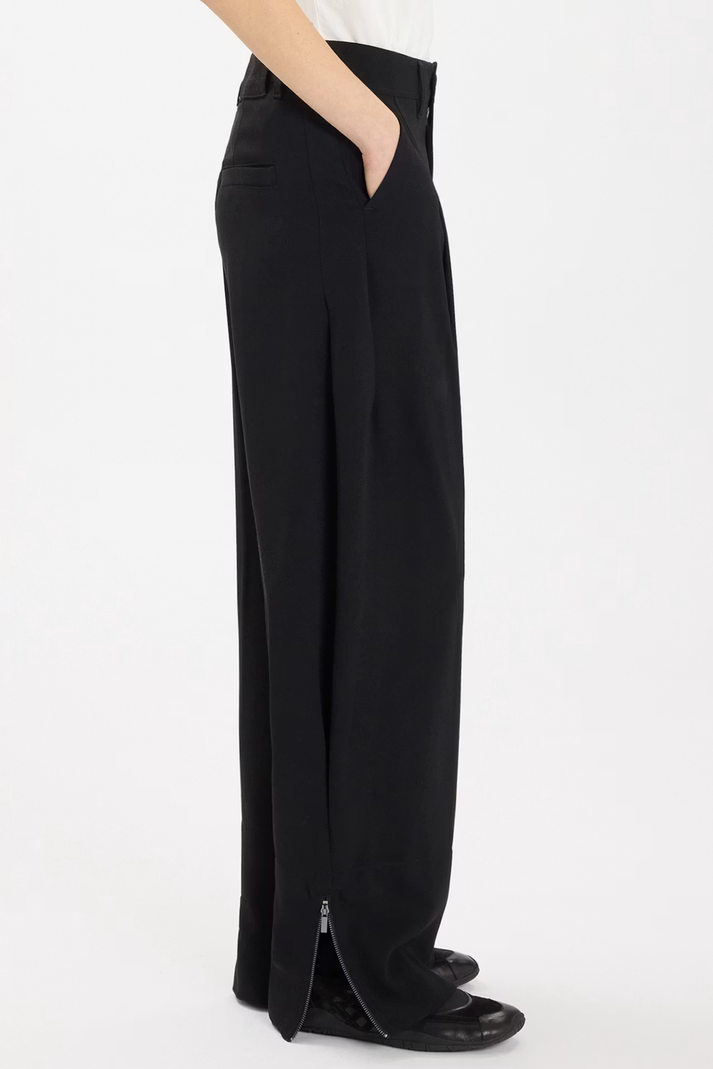 MONITOR TAILORED TROUSERS BLACK by HIGH LAB