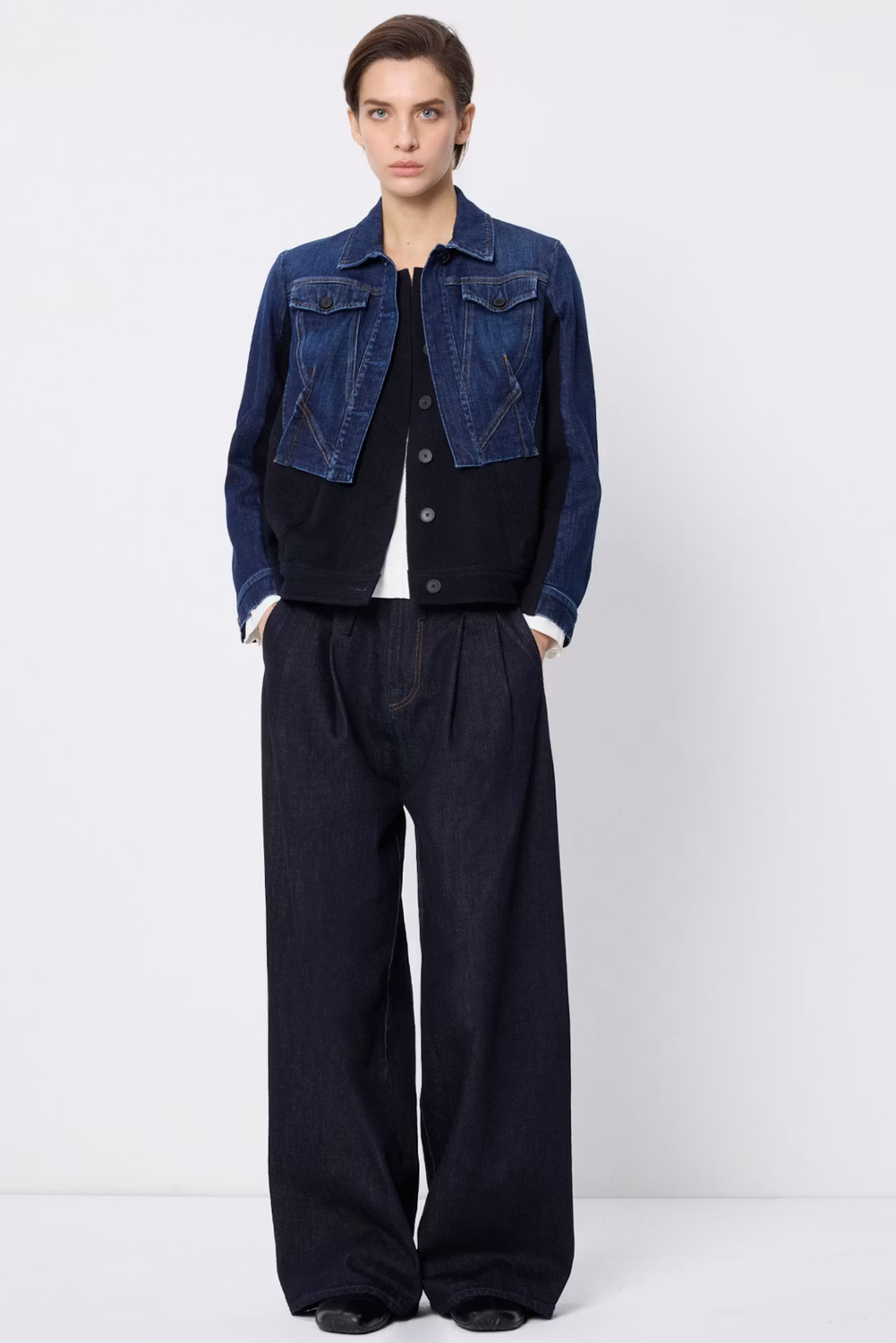 WHIP UP HIGH-WAISTED TROUSERS DENIM by HIGH