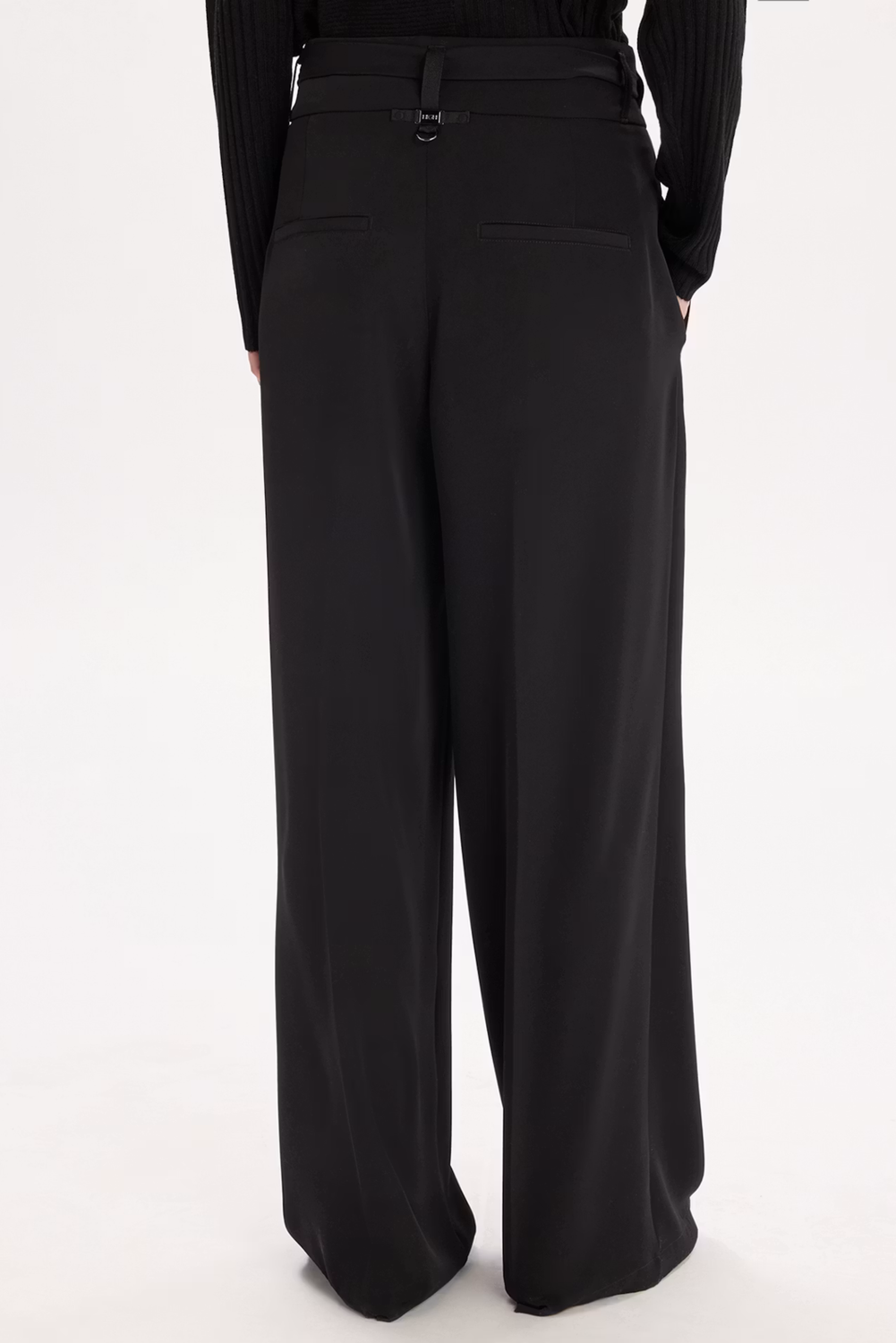 JACKIE WIDE-LEG TROUSERS BLACK by HIGH TECH