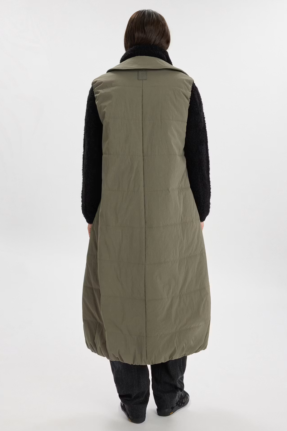 SHRED LONG GILET GREEN by HIGH LAB