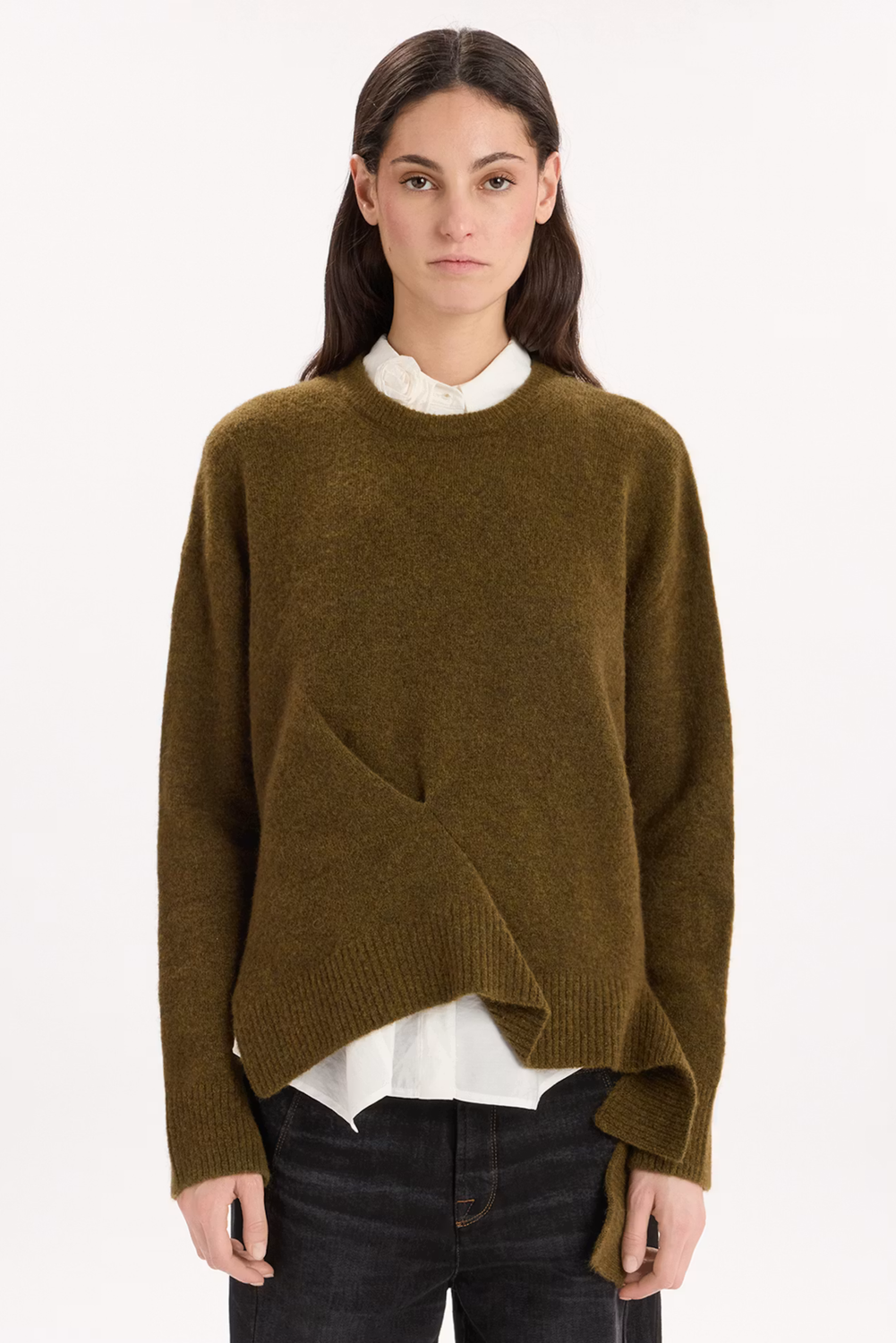 ADVANCE KNITTED SWEATER MOSS GREEN by HIGH
