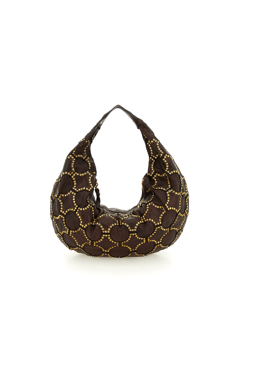 MARISA L BROWN STUDDED shoulder bag by Campomaggi