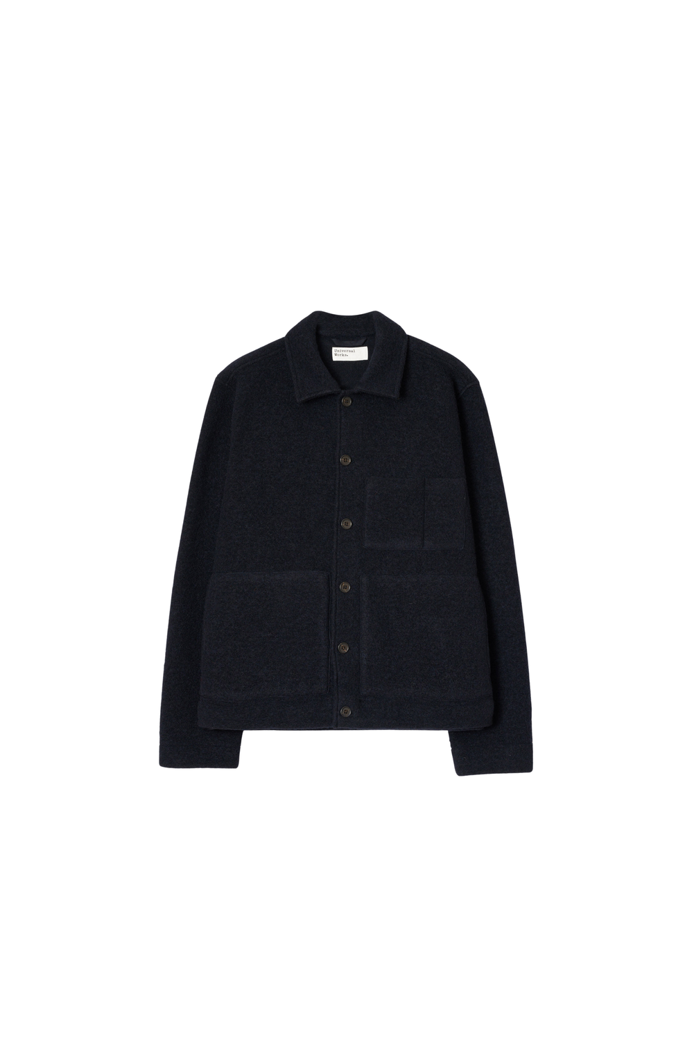 Navy Wool Fleece Uniform Jacket by Universal Works
