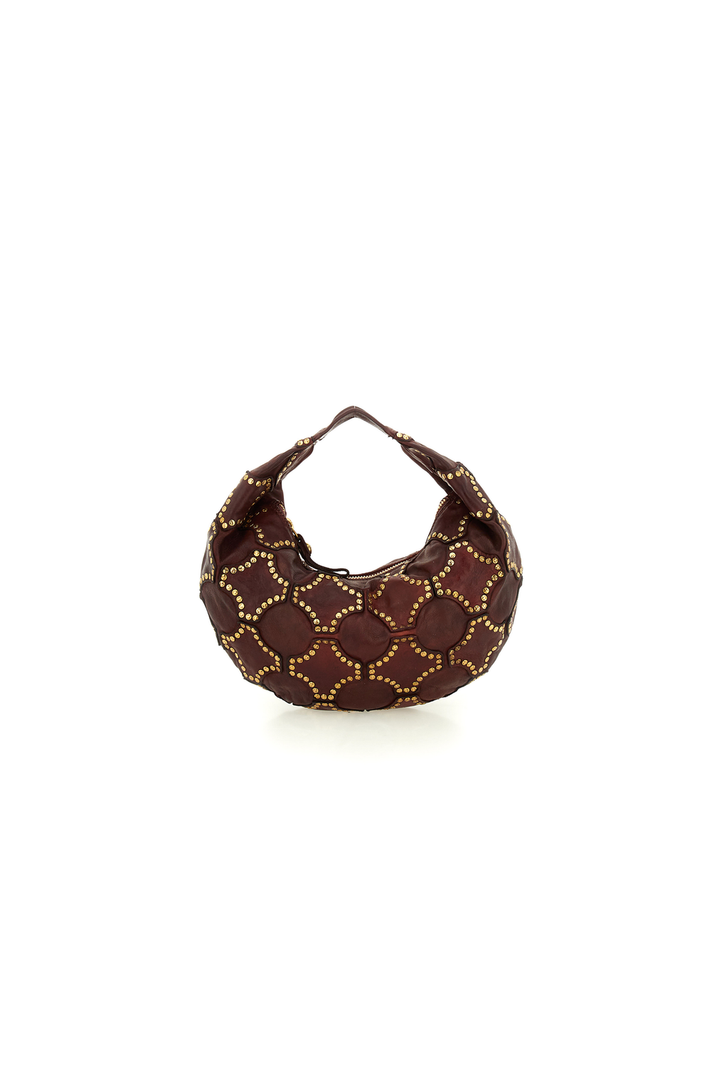 MARISA M BURGUNDY STUDDED shoulder bag by Campomaggi