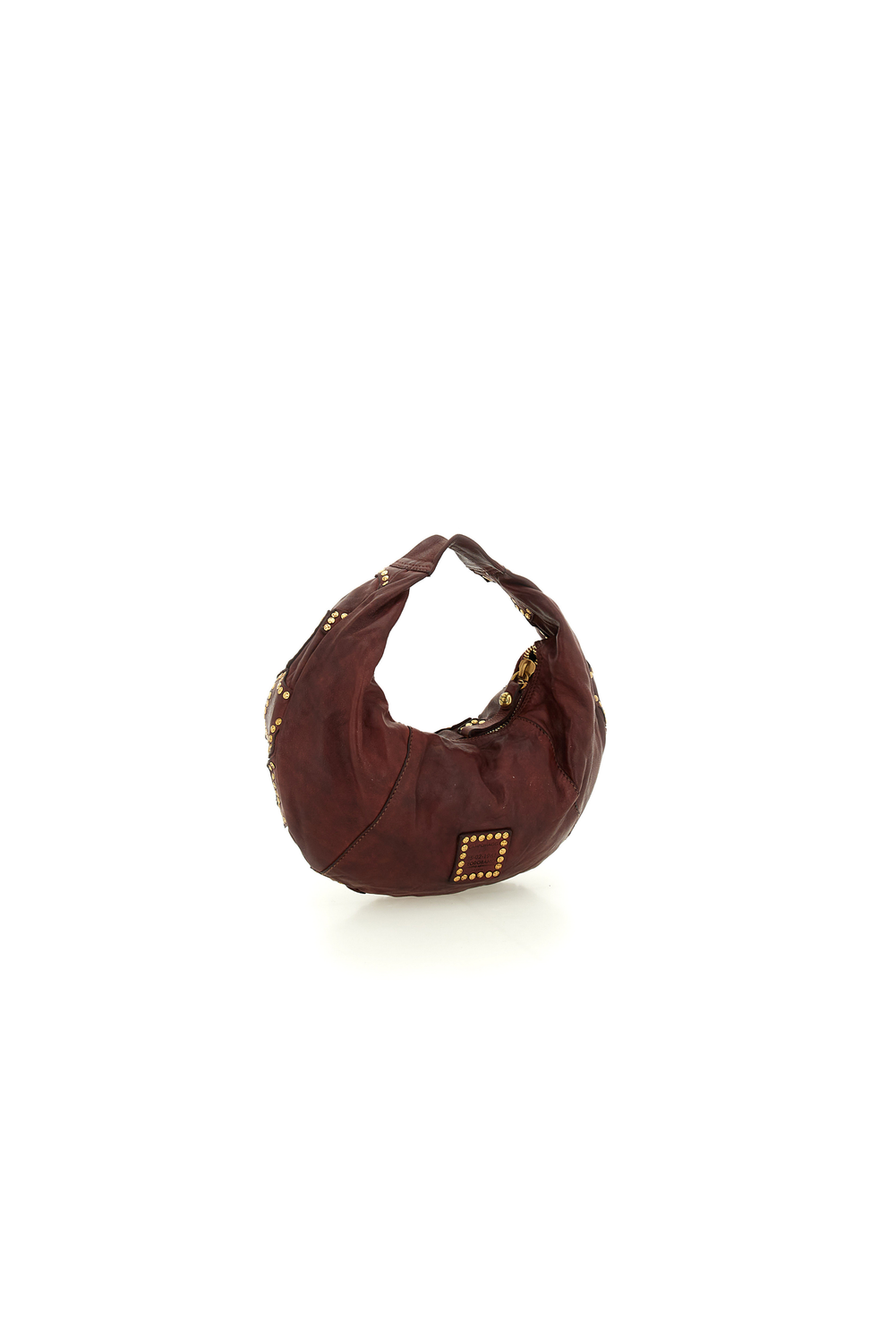 MARISA M BURGUNDY STUDDED shoulder bag by Campomaggi