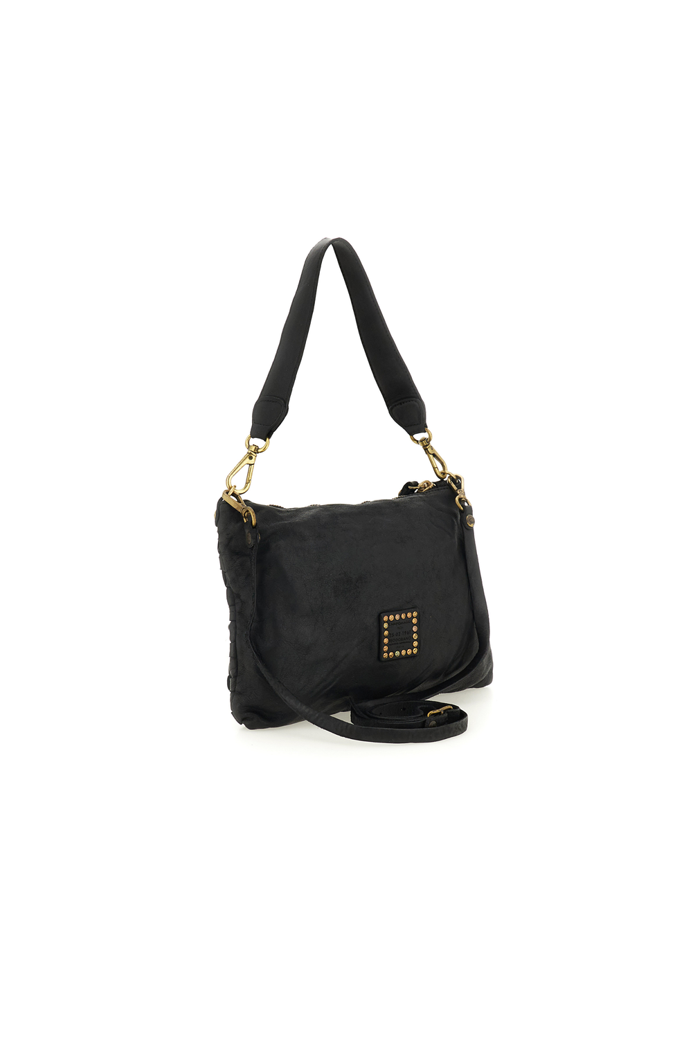 CARLA M BLACK WOVEN shoulder bag by Campomaggi