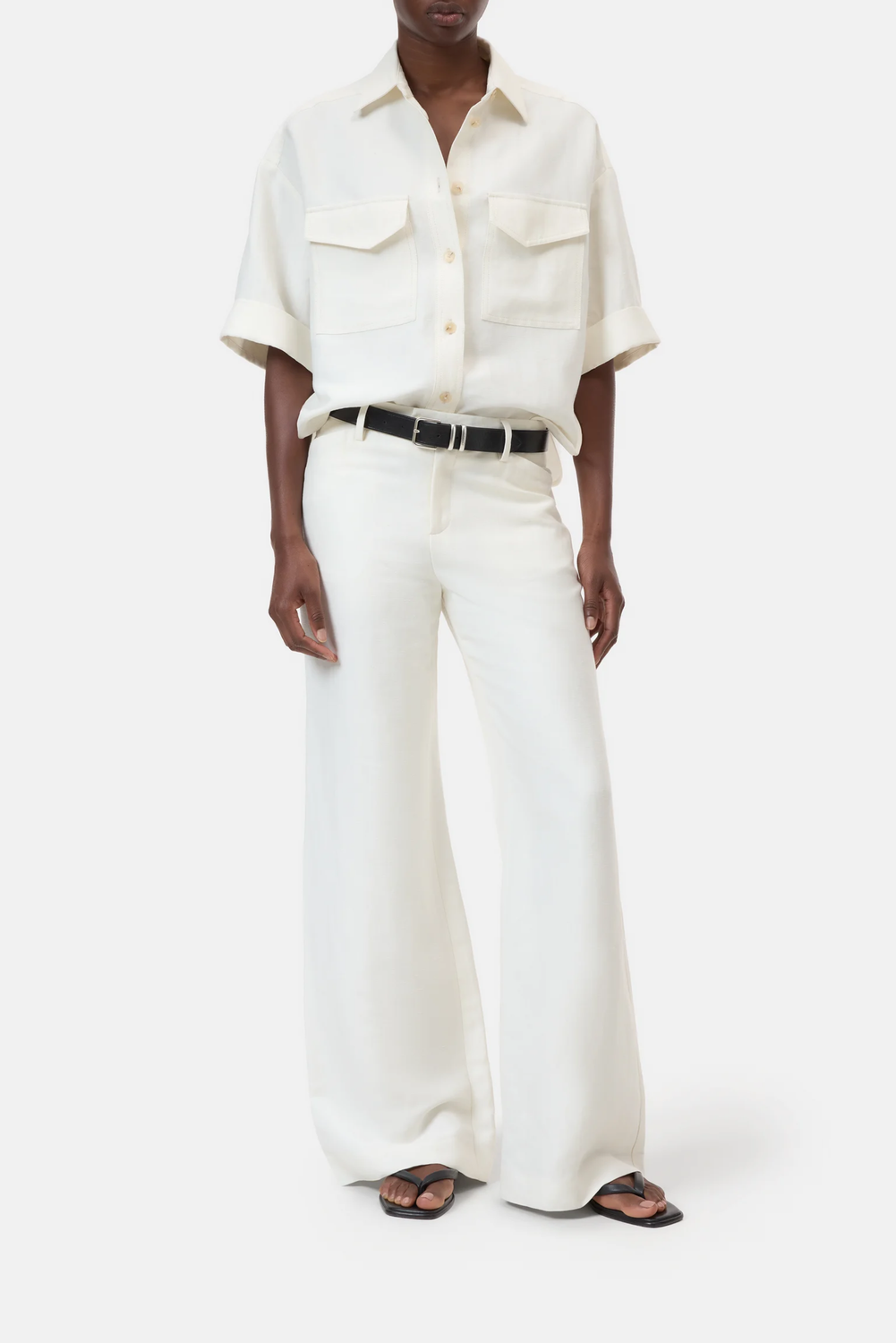 FLARED PANTS - FLYE IVORY (218) by Closed