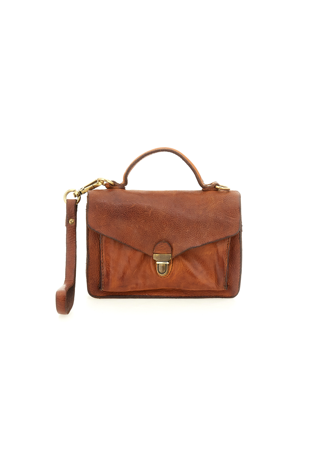 AURORA COGNAC STRUCTURED crossbody bag by Campomaggi