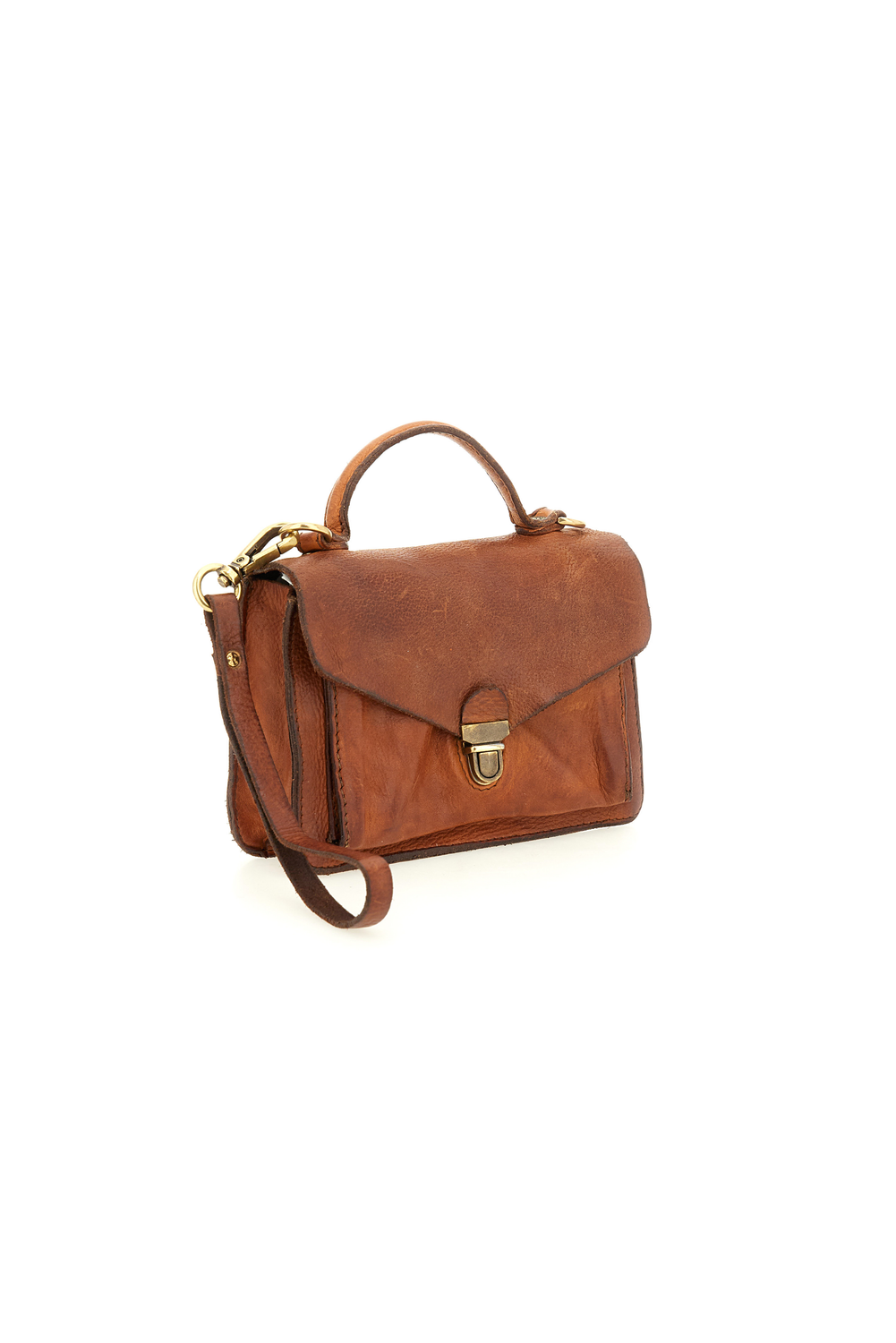 AURORA COGNAC STRUCTURED crossbody bag by Campomaggi