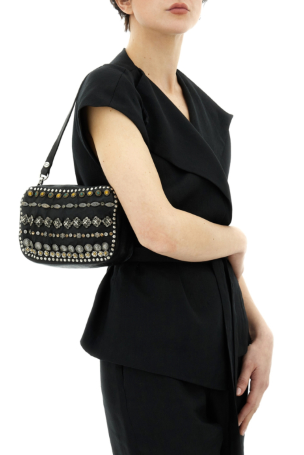 KATE FORTE DEI MARMI NERO Camera bag by Campomaggi