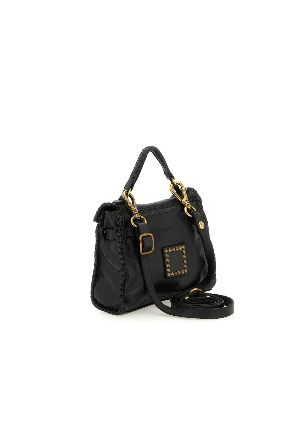 GINEVRA M BLACK STRUCTURED crossbody bag by Campomaggi