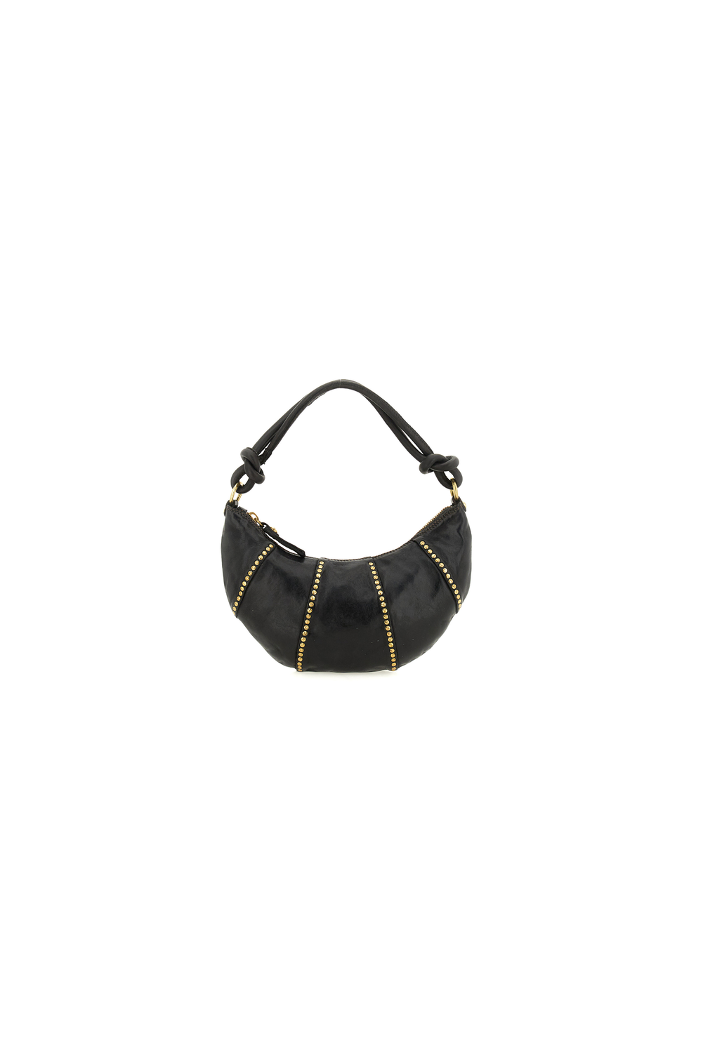 SOLE M BLACK STUDDED shoulder bag by Campomaggi