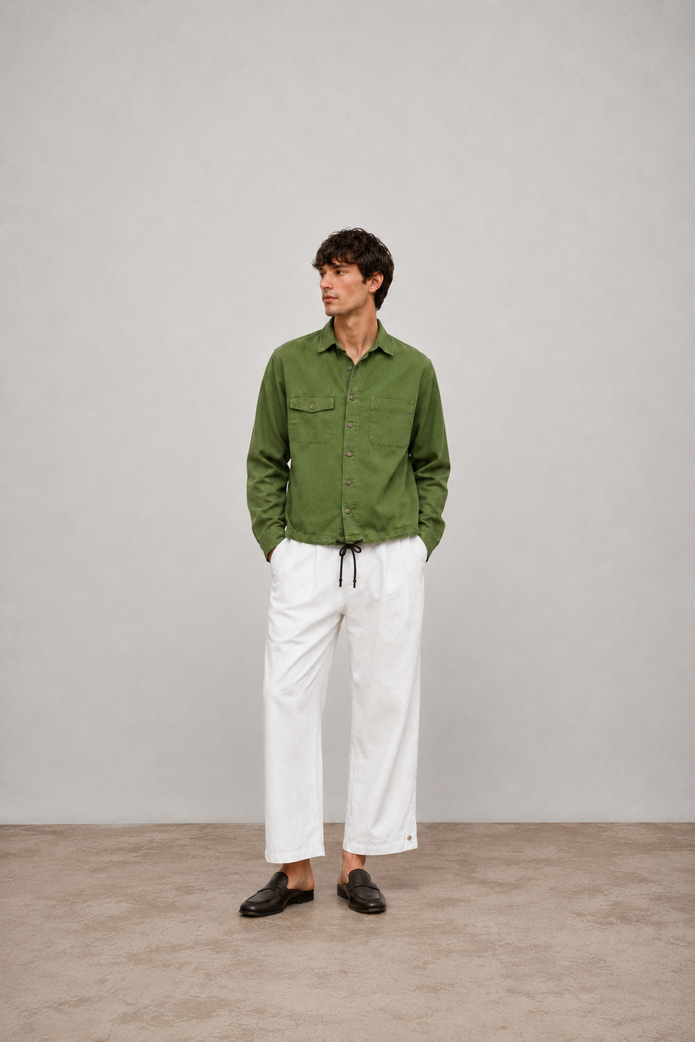 GREEN SHIRT by Clan Upstairs Private Label