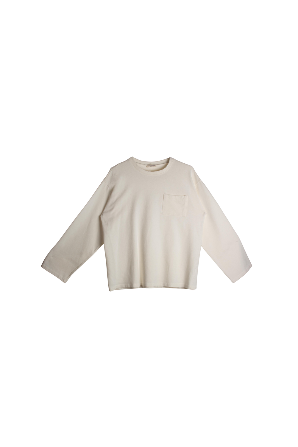 MANICA LUNGA TASCHINO PANNA Sweatshirt by Clan Upstairs Private Label