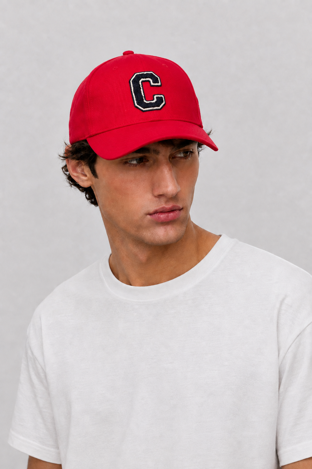 'C' LOGO BASEBALL HAT ROSSO by Clan Upstairs Private Label